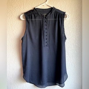 Ann Taylor Navy Sheer Tank Top Size Medium